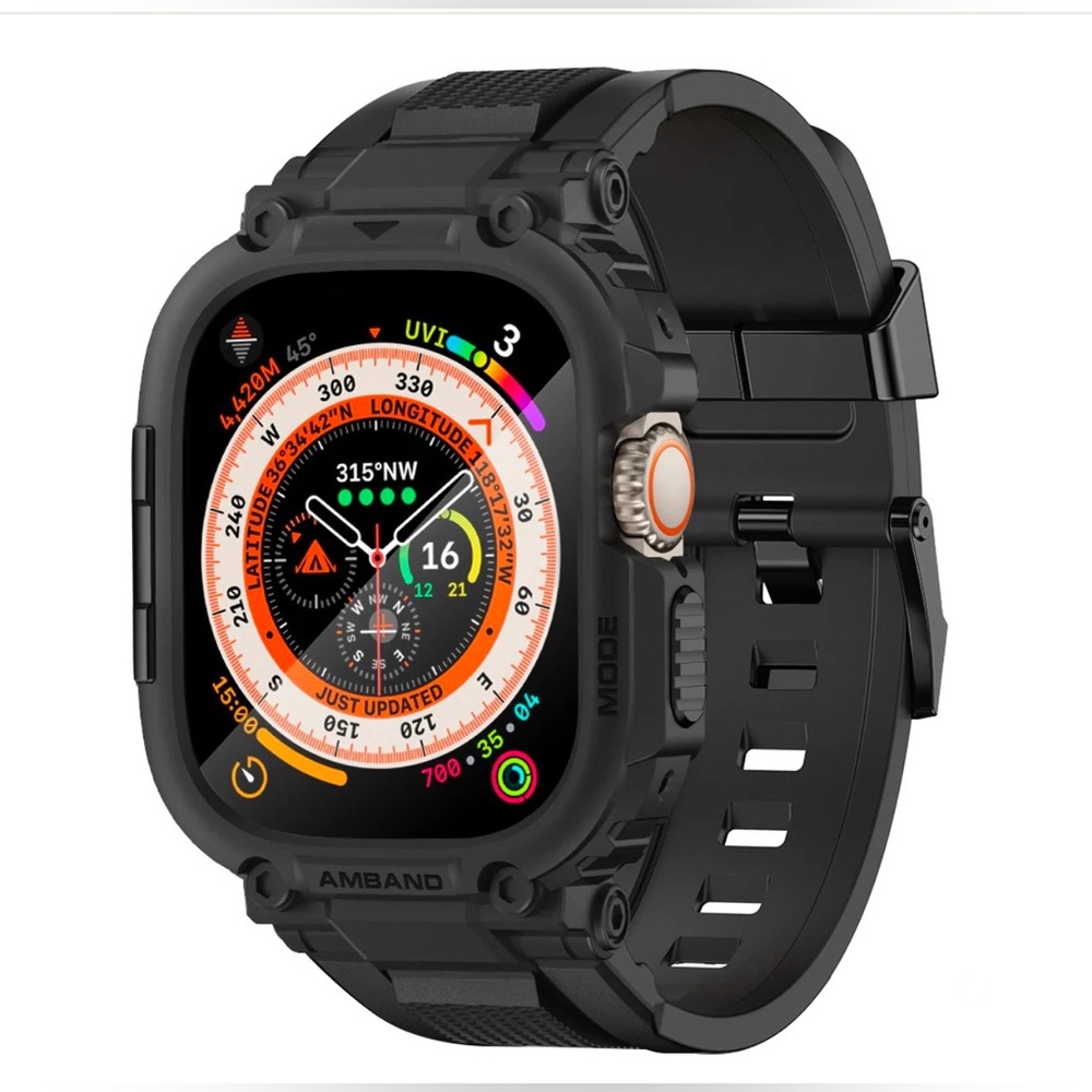 Bands Compatible with Apple Watch 46 mm, M1 Sport Series Rugged Case